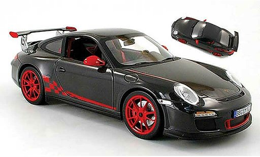 Porsche 911 GT3 RS 1/18 Norev 2009 grigio/rosso modellini auto