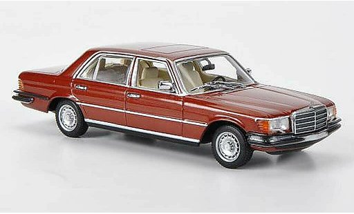 Mercedes 450 Base 1/43 Minichamps 6.9 (W116) marronerosso 1974 modellini auto