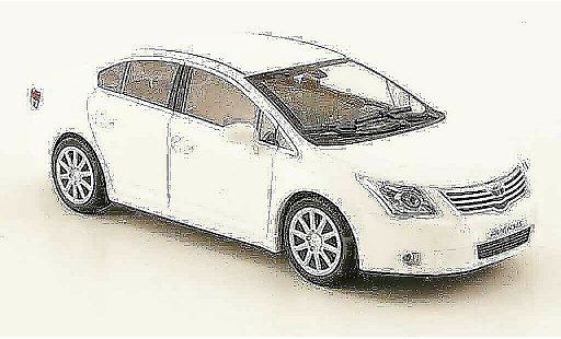 Toyota Avensis Base 1/43 Minichamps bianco 2009 modellini auto