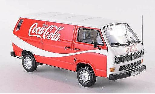 Volkswagen T3 A 1/43 Minichamps furgone Coca Cola bianco/rosso 1983 Coca Cola Collection modellini auto