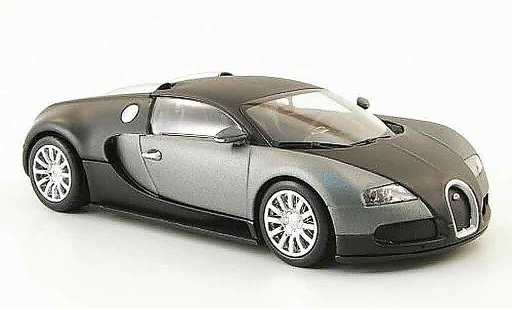 Bugatti Veyron coupe 1/43 Minichamps 16.4 mat nero grigio 2009 modellini auto