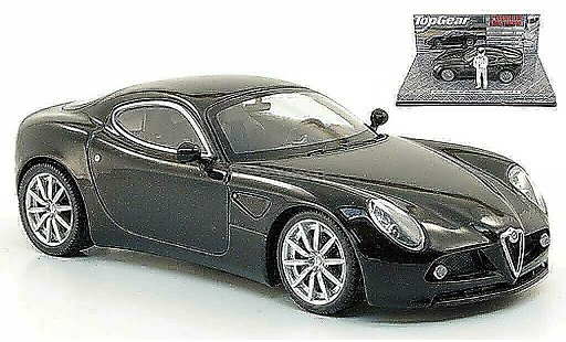 Alfa Romeo 8C competizione 1/43 Minichamps nero avec Figur The Stig modellini auto