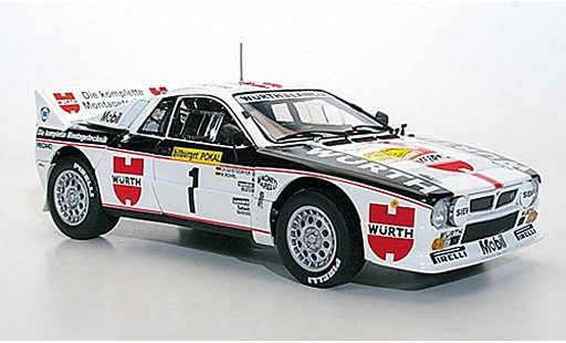Lancia 37 Rally 1/18 Kyosho No.1 Wurth W.Rohrl/C.Geistdorfer Germania 1983 modellini auto