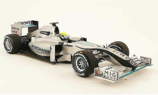 Mercedes F1 2009 1/18 Minichamps gp no.4 petronas n.rosberg showcar 2010 modellini auto