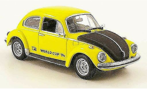 Volkswagen Coccinelle Base 1/43 Minichamps 1303 world cup giallo nero 1974 modellini auto