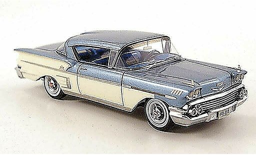Chevrolet Bel Air Coupe 1/43 Neo 1958 Impala Hardtop blu/Ivoire modellini auto