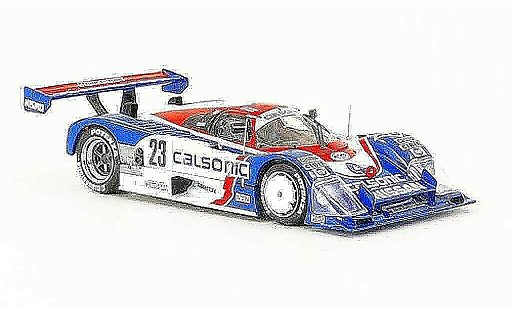 Nissan R88 Le Mans 1/43 Ebbro C No.23 Calsonic 500km Fuji 1989 modellini auto