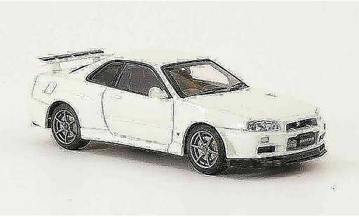 Nissan Skyline R34 1/43 Ebbro GT R V Spec II bianco 2001 02 modellini auto