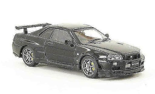 Nissan Skyline R34 1/43 Ebbro GT R V Spec II nero 2001 02 modellini auto