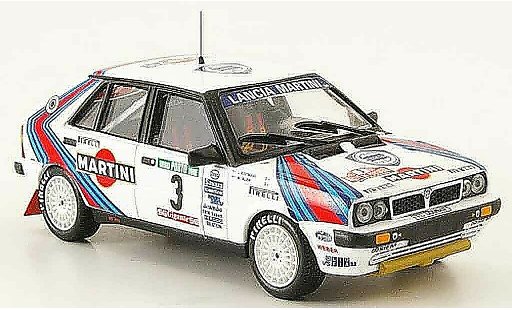 Lancia Delta HF Integrale 1/43 Mini Partes 8v no.3 vincitore rallye portugal 1987 modellini auto