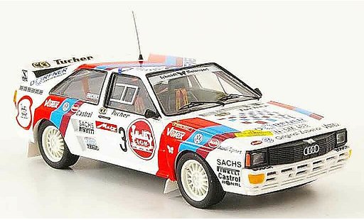 Audi Quattro rallye 1/43 Trofeu No.3 Duez Cantonati Metz Rally 1985 modellini auto