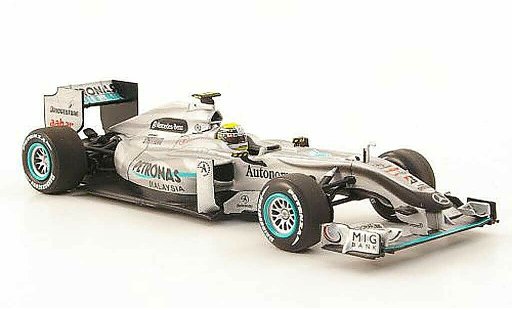 Mercedes F1 2010 1/43 Minichamps GP MGP W01 No.4 Petronas N.Rosberg GP Malaysia modellini auto