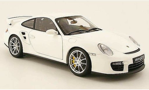 Porsche 911 GT2 1/18 Autoart blanc mat modellini auto