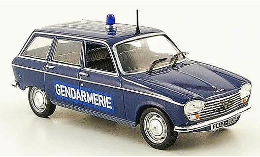 Peugeot 204 Break 1/43 Nostalgie Station wagon gendarmerie 1969 modellini auto