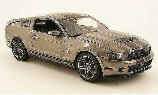Shelby GT 500 2010 1/18 Greenlight grigio avec bandes neros modellini auto