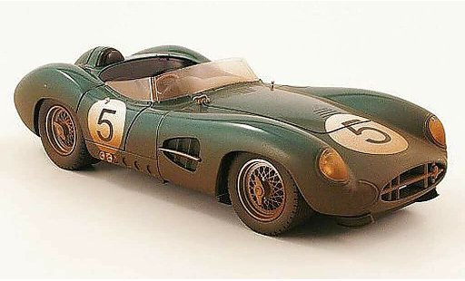 Aston Martin DBR1 course 1/18 Shelby Collectibles no.5 con rennspuren vincitore 24h le mans 1959 modellini auto