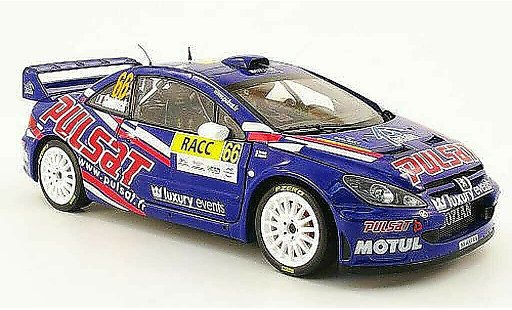 Peugeot 307 WRC 1/18 Sun Star no.66 pulsat racc rallye catalunya 2009 modellini auto