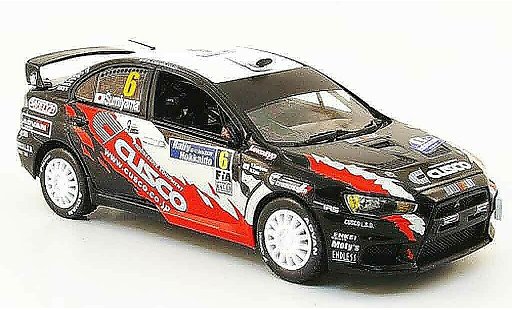 Mitsubishi Lancer Evolution X 1/43 Vitesse No.6 vincitore APRC Rally Hokkaido 2009 modellini auto