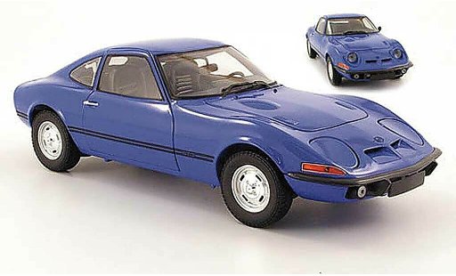 Opel GT GT/J 1/18 Minichamps j 1900 blu 1970 modellini auto