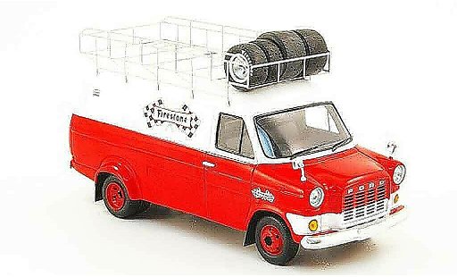 Ford Transit Kastenwagen 1/43 Spark Firestone avec tettobarres de toit 1972 modellini auto