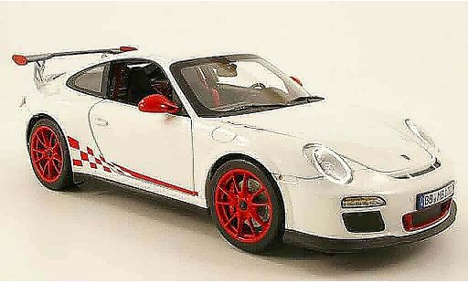 Porsche 911 GT3 RS 1/18 Norev 2010 bianco con roter dekoration modellini auto
