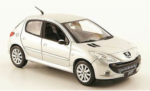 Peugeot 207 Base 1/43 Norev grigio metallisee 5 portes 2008 modellini auto