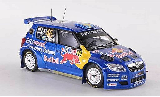 Skoda Fabia S2000 1/43 IXO No.46 Red Bull Rally Norwegen 2009 Sandell/Axelsson modellini auto