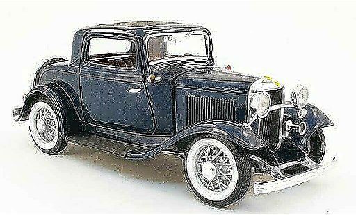 Ford Hot Rod 1932 1/18 Yat Ming 3 window coupe blu modellini auto