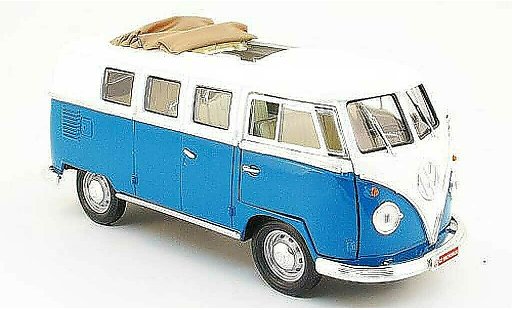 Volkswagen Combi Base 1/18 Yat Ming bus blu/bianco 1962 modellini auto