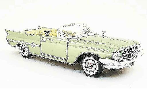 Chrysler 300F Convertible 1/18 Yat Ming convertibile grigio verde 1960 modellini auto