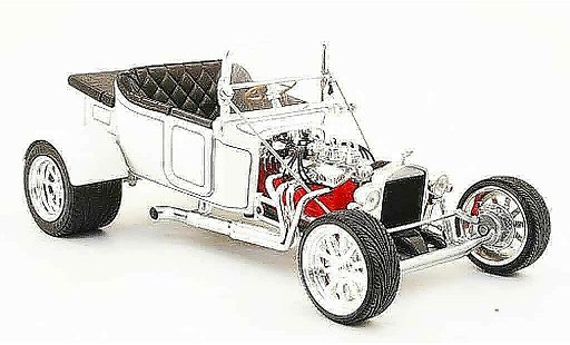 Ford Hot Rod 1923 1/18 Yat Ming t-bucket bianco aperto modellini auto