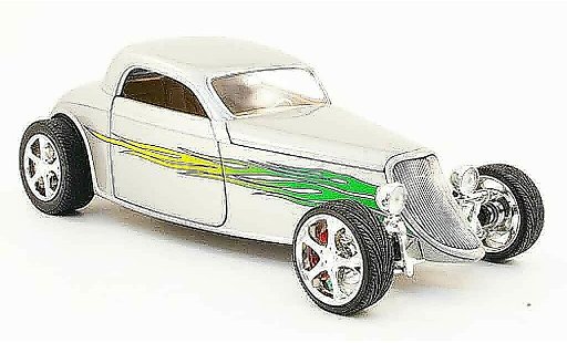 Ford Hot Rod 1933 1/18 Yat Ming coupe grigio avec flammendekor modellini auto