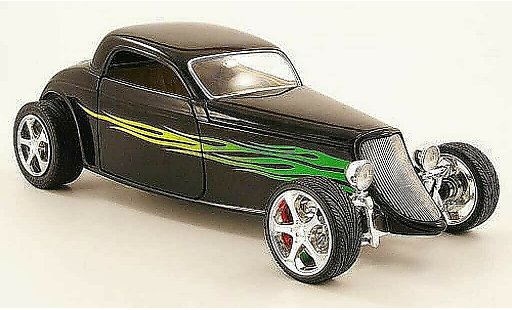 Ford 1933 Coupe 1/18 Yat Ming nero con Flammendekor modellini auto
