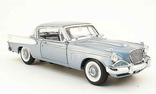 Studebaker Hawk Base 1/18 Yat Ming golden blu grigio bianco tetto 1958 modellini auto