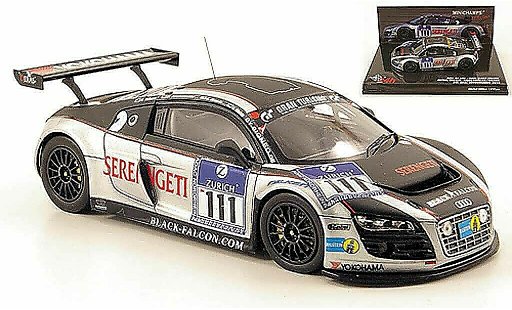 Audi R8 lms 1/43 Minichamps No.111 nero Falcon 24h Nurburgring 2010 modellini auto