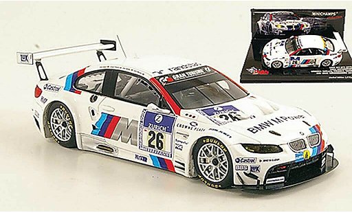 Bmw M3 gt2 1/43 Minichamps E92 No.26 Motorsport 24h ADAC Nurburgring 2010 modellini auto