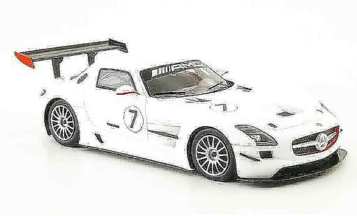 Mercedes SLS GT3 1/43 Spark AMG No.7 bianco 2010 modellini auto