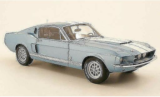 Shelby GT 500 1967 1/18 Autoart blu con biancoen strisce modellini auto