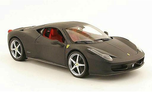 Ferrari 458 Italia 1/18 Hot Wheels opaco nero modellini auto