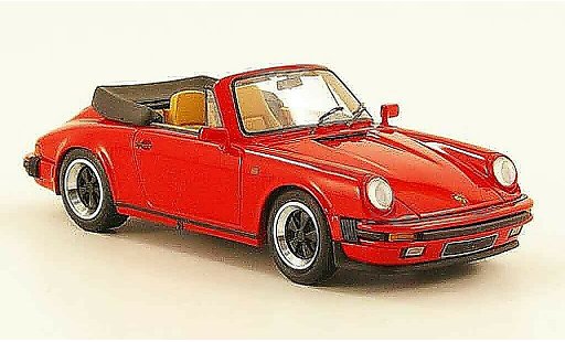 Porsche 911 Cabriolet 1/43 Look Smart Carrera 3.2 Cabrio rosso aperto modellini auto