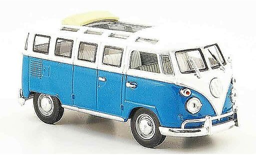 Volkswagen Combi Base 1/43 Yat Ming t1 samba blu bianco 1962 modellini auto