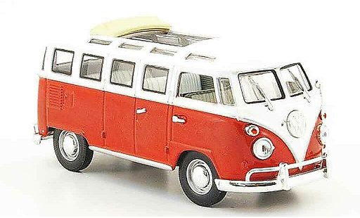 Volkswagen Combi Base 1/43 Yat Ming t1 samba rosso bianco 1962 modellini auto