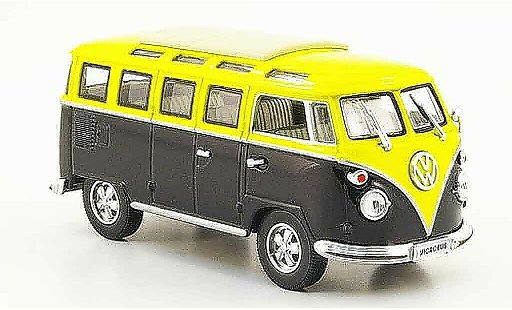 Volkswagen Combi Base 1/43 Yat Ming t1 samba nero giallo 1962 modellini auto