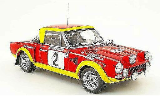 Fiat 124 Abarth 1/18 Sun Star no.2 rallye monte carlo 1975 modellini auto