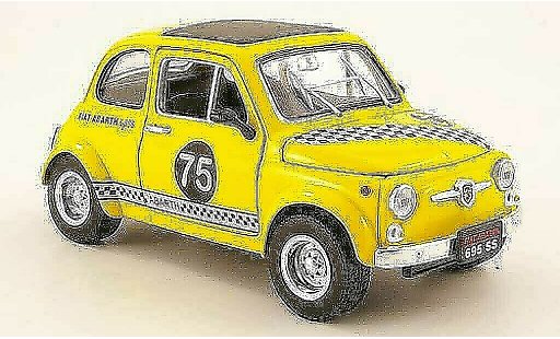Fiat 500 Abarth 1/18 Mondo Motors 695ss giallo no.75 modellini auto
