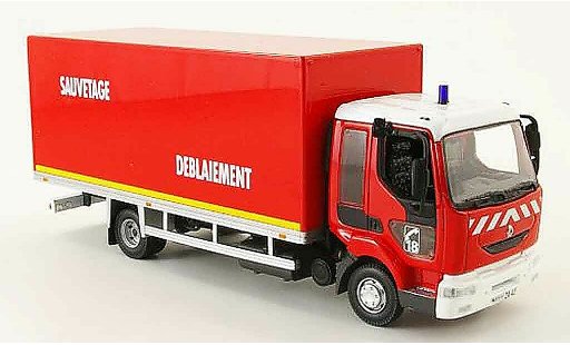 Renault Midlum Base 1/43 Norev pompiers sauvetage deblaiment pompier modellini auto
