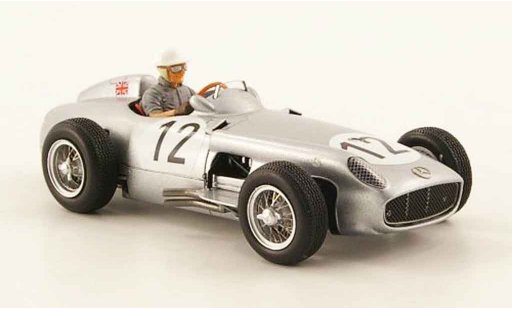 Mercedes W 196 Base 1/43 Spark No.12 vincitore GP Gran Bretagna 1955 modellini auto