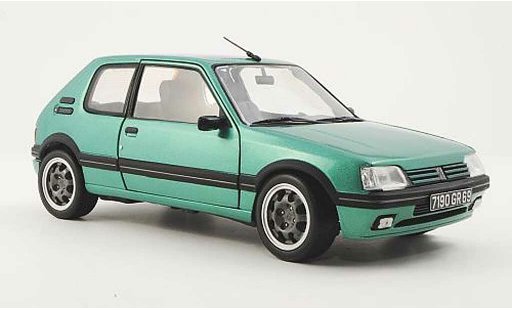 Peugeot 205 GTI 1/18 Norev Griffe verde 1990 modellini auto