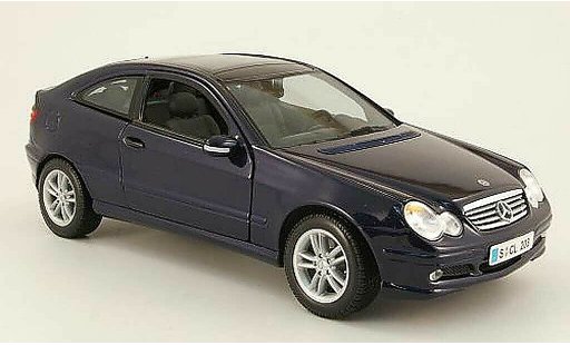 Mercedes Classe C Coupe 1/18 Maisto sportcoupe (cl203) blu modellini auto