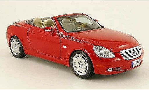 Lexus SC 430 1/18 Maisto rosso decapotable 2001 modellini auto